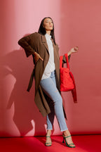 Coffee Shimmer Trench Coat