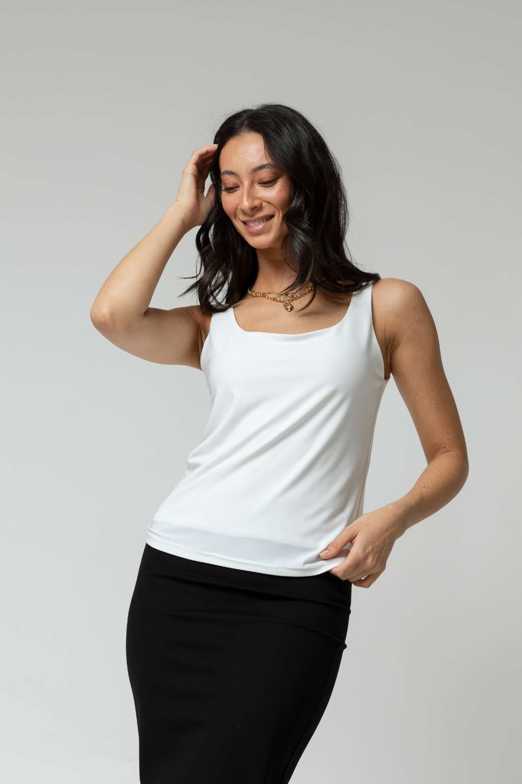 Ivory Double Layer Cami