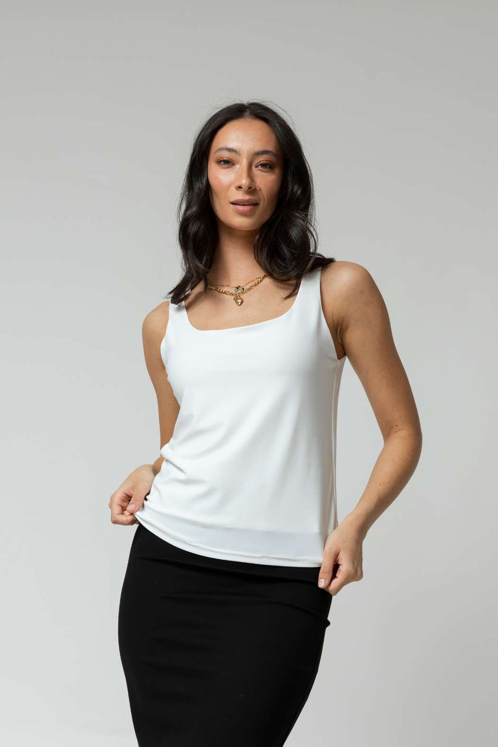 Ivory Double Layer Cami