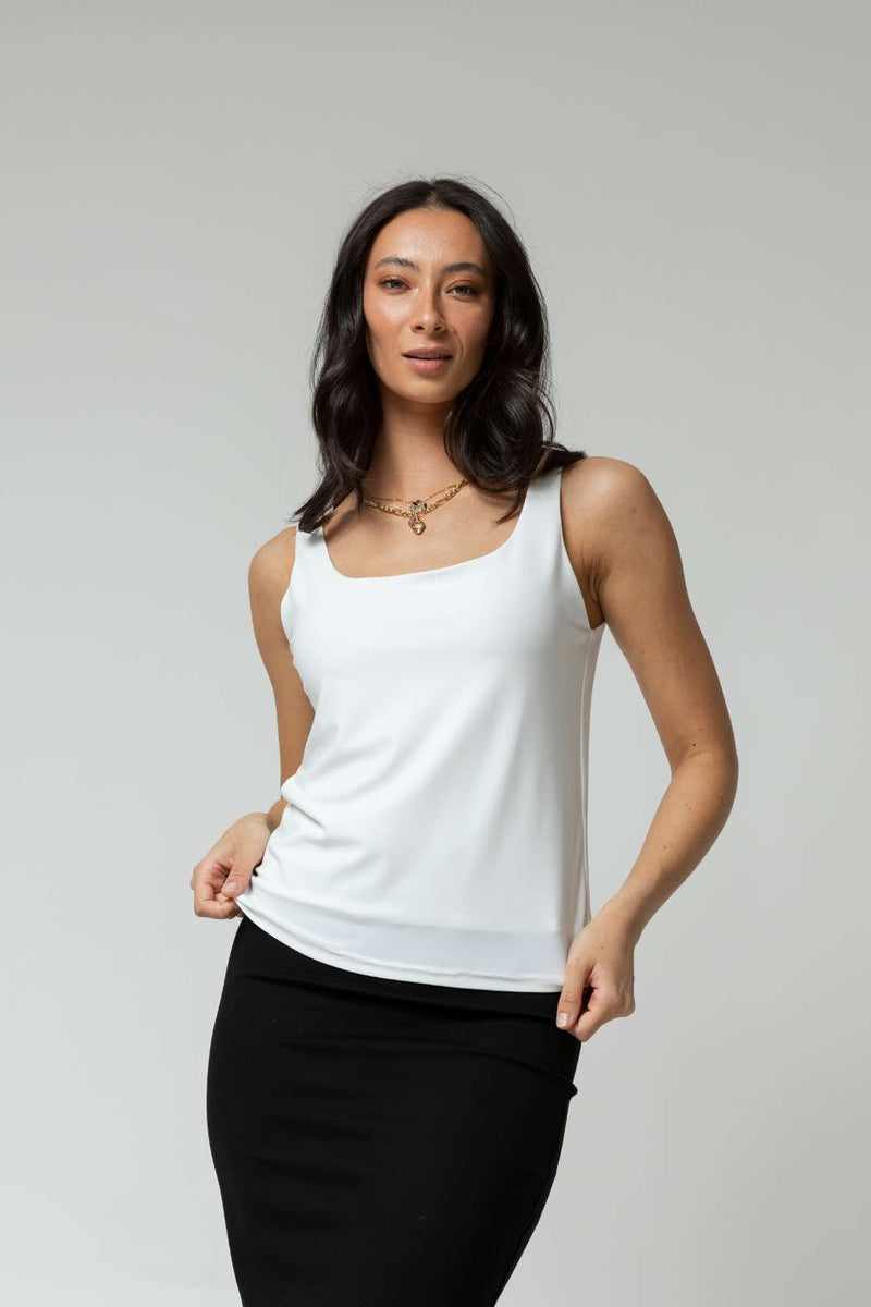 Ivory Double Layer Cami