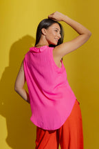 Hot Pink Double Ruffle Cami Hot Pink