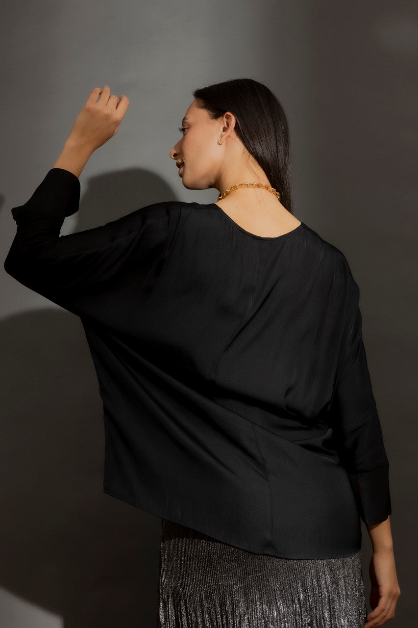 Black Long Sleeve Bondi Top
