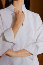 White Linen Blogger Shirt