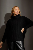 Black Cowl Neck Jumper Black S/M