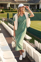 Jade Washed Cotton Diamante Dress