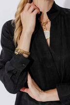 Black Cupro/Linen Milan Blogger Shirt