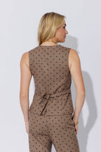 Brown Spot Tailored Vest