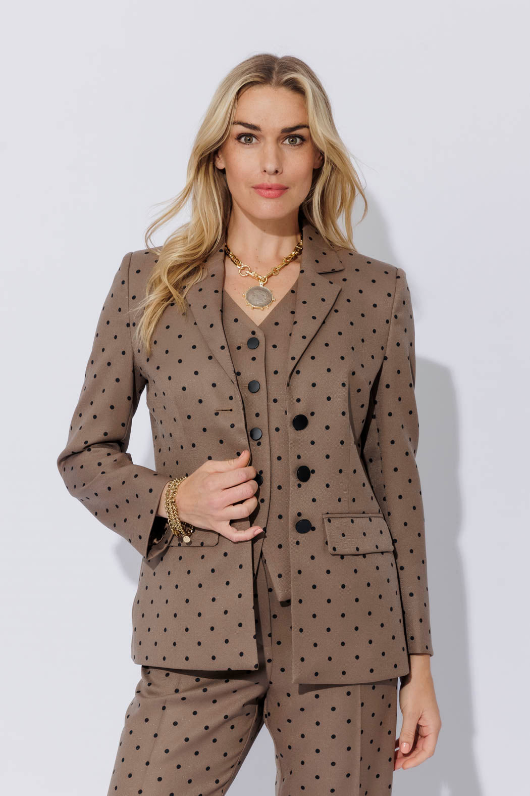 Brown Spot Tailored Blazer