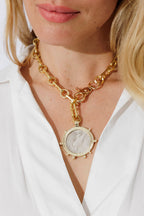 Gold Coin Pendant Necklace