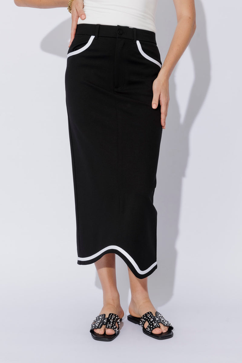 Black Ponte Coco Skirt