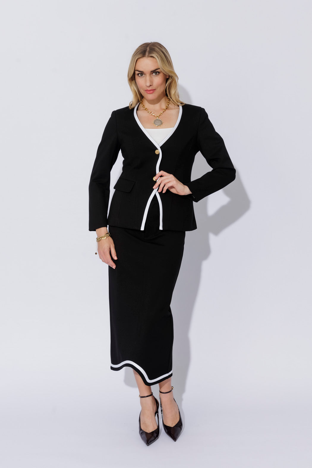 Black Ponte Coco Skirt