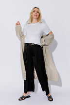White Cotton Embellished T-Shirt