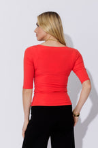 Red Tencel Classic Top