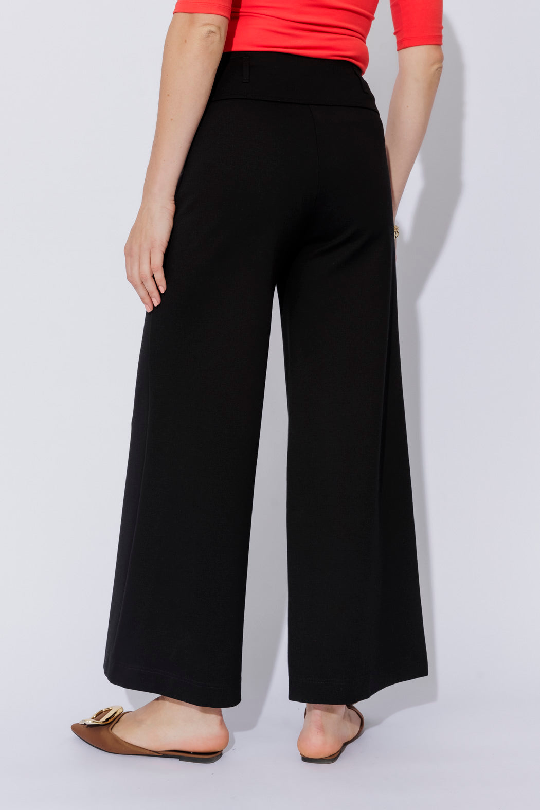 Black Ponte Long Jet Culotte