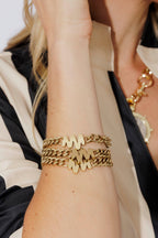 Free Gift - Gold M Bracelet