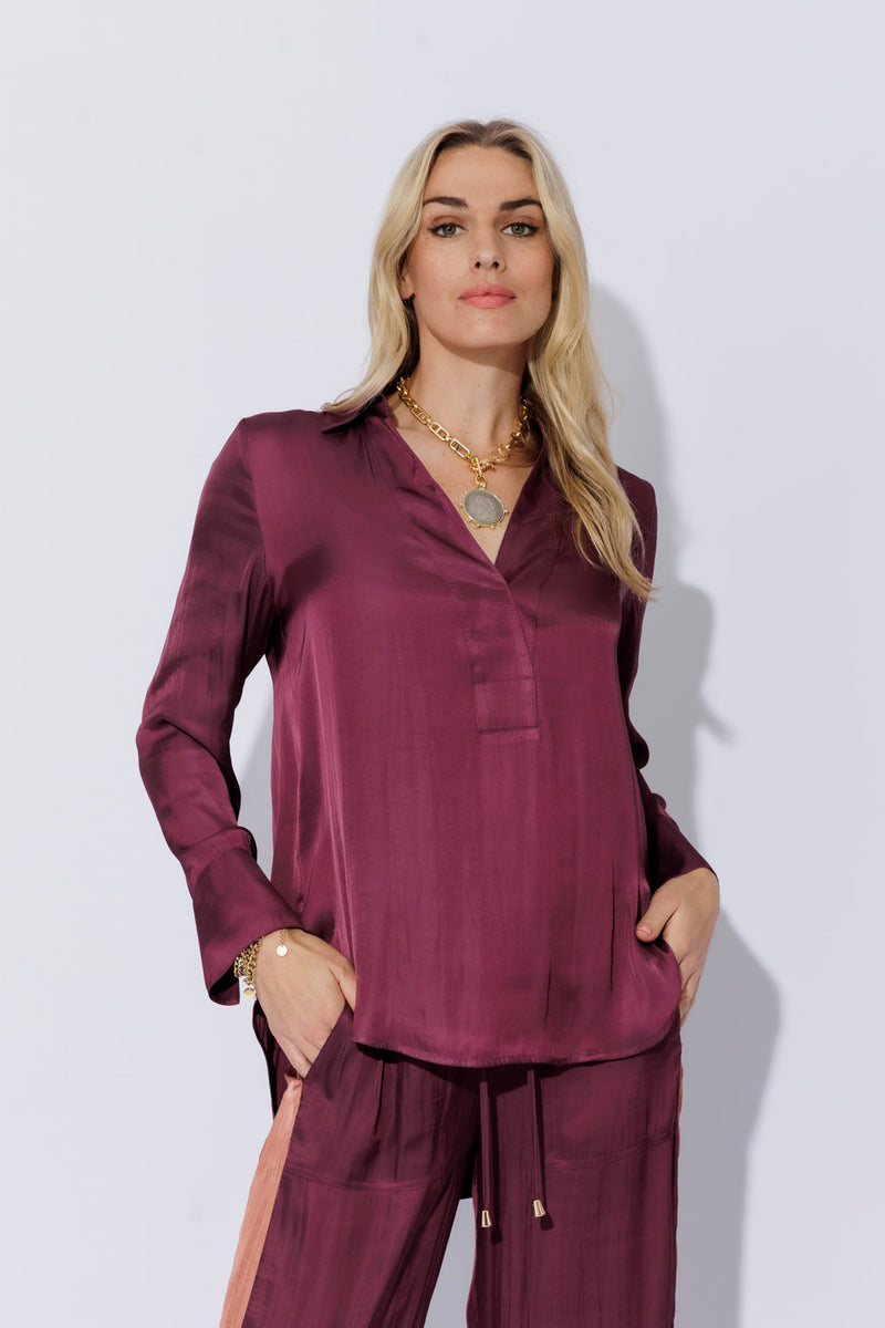 Cherry Glow Brit Blogger Shirt