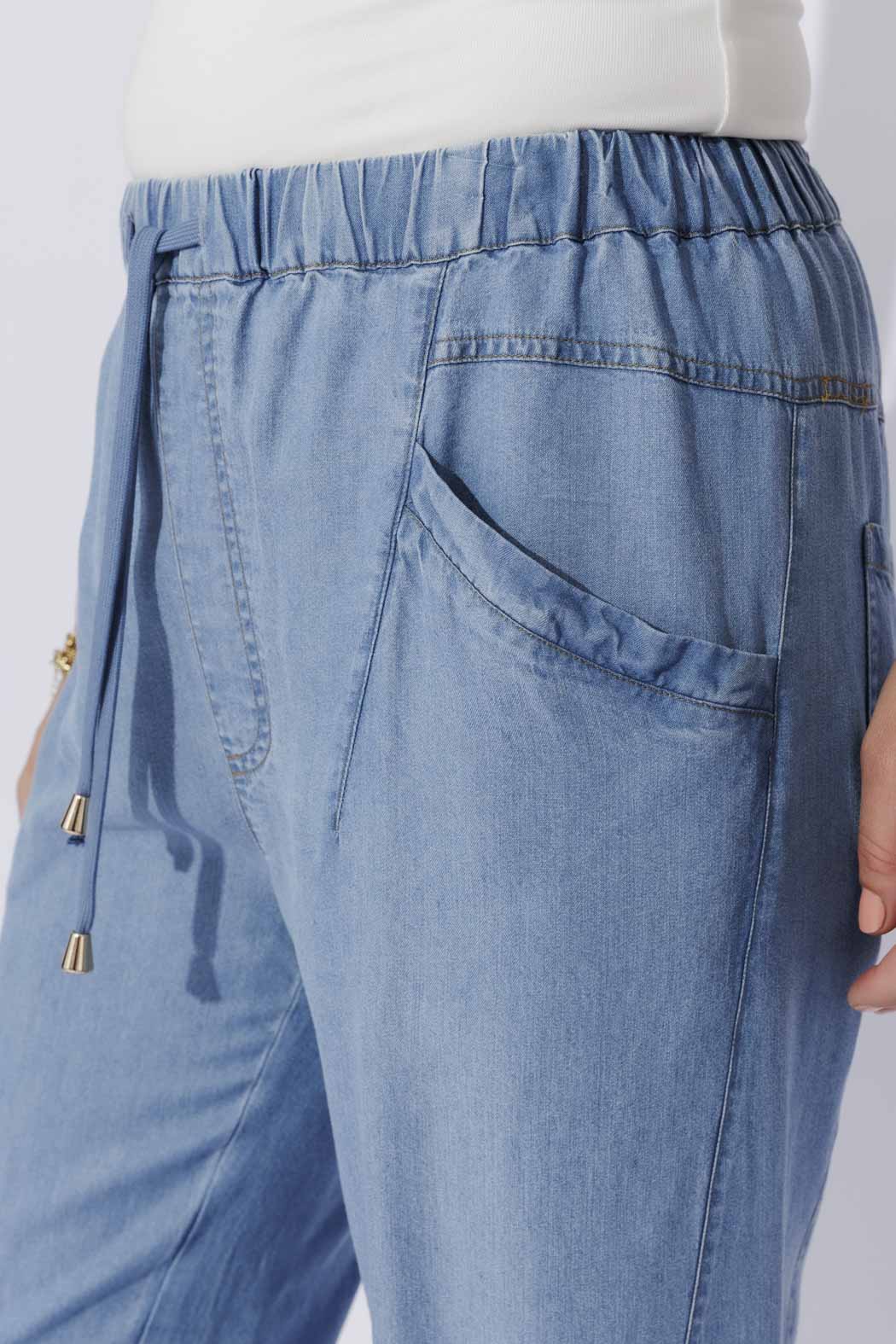 Mid Denim Tencel Jogger Pant