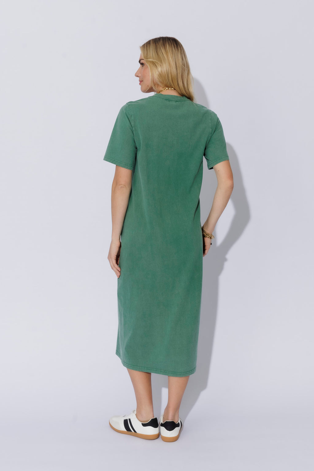 Jade Washed Cotton Diamante Dress