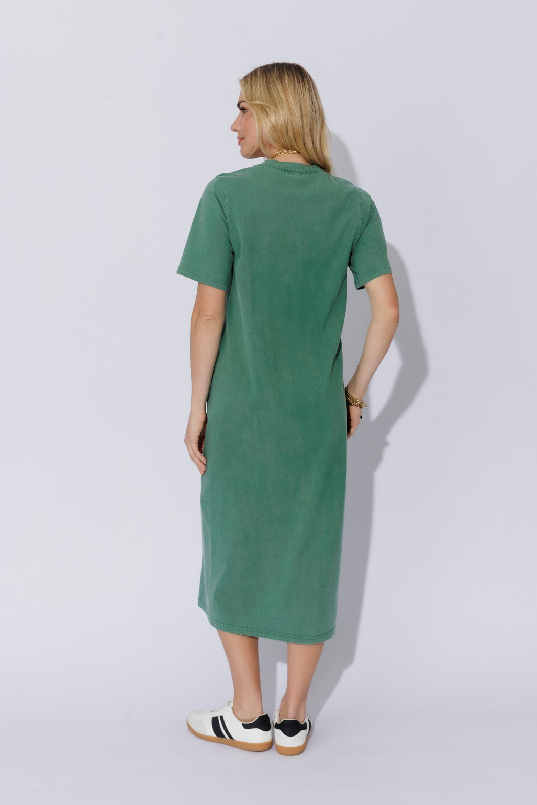 Jade Washed Cotton Diamante Dress