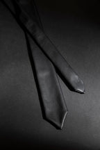 Black Faux Leather Tie