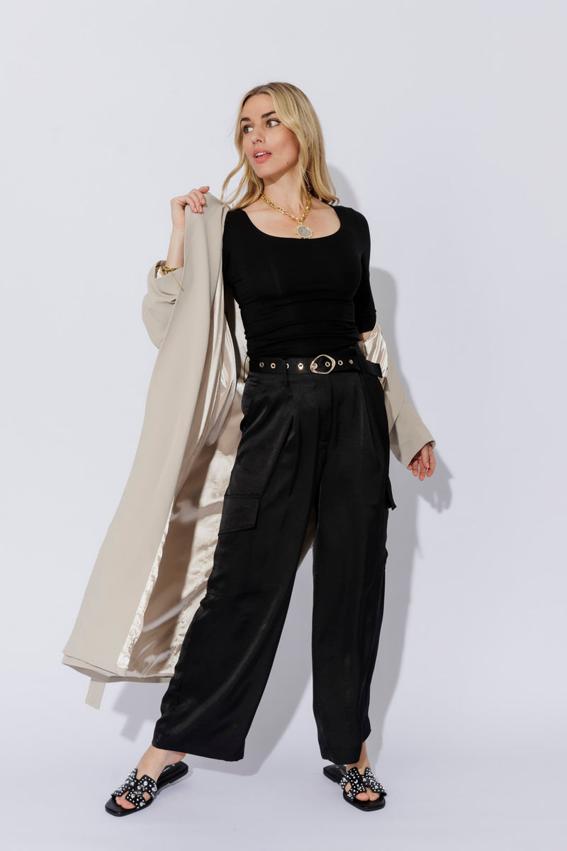 Black Tencel Classic Top