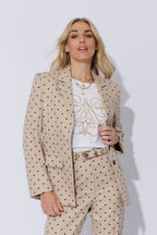 Beige Spot Tailored Blazer