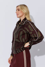 Plum Lyocell Bomber Jacket