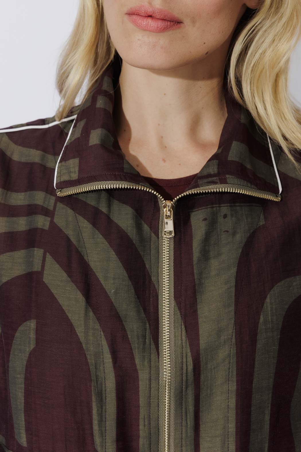 Plum Lyocell Bomber Jacket