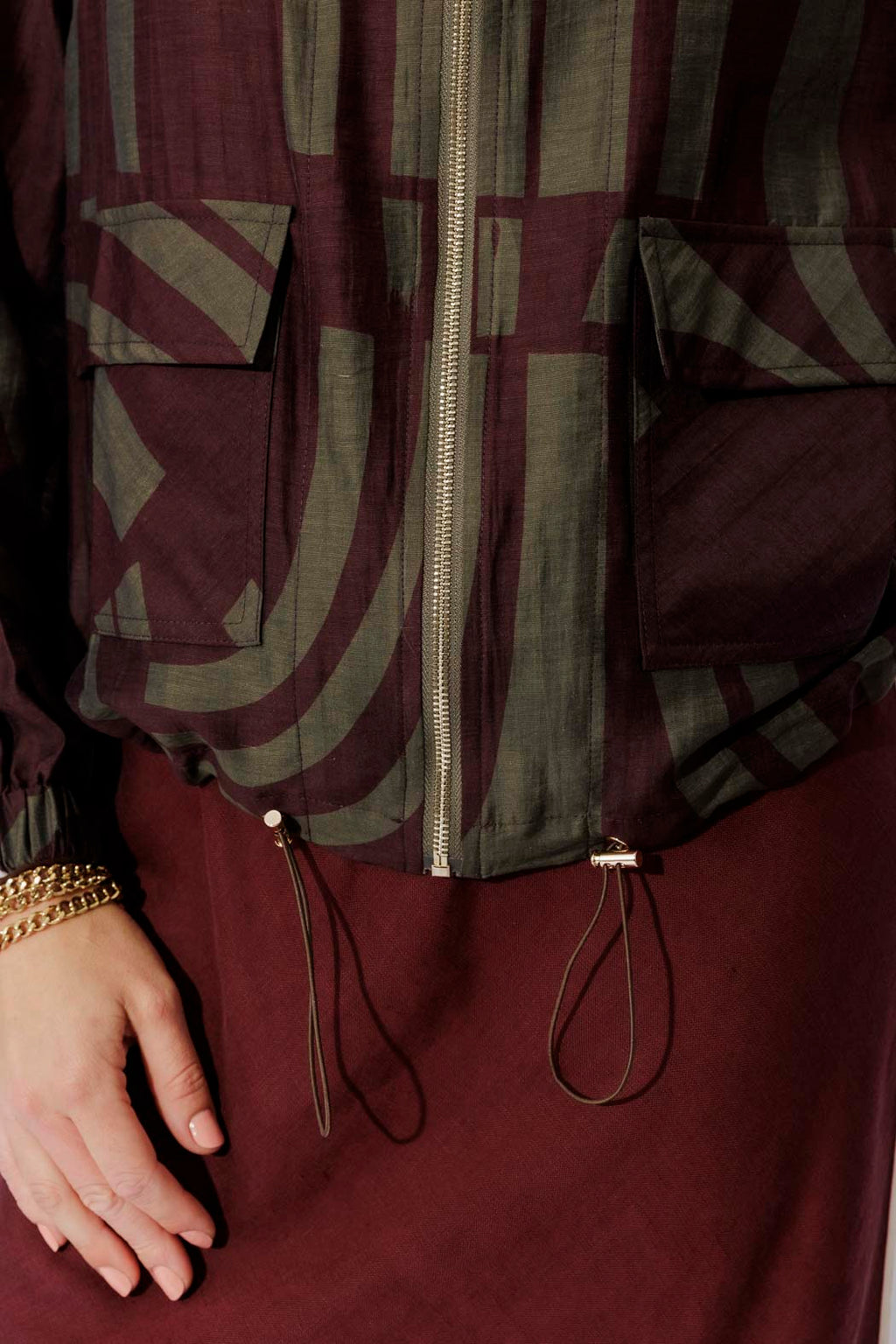 Plum Lyocell Bomber Jacket