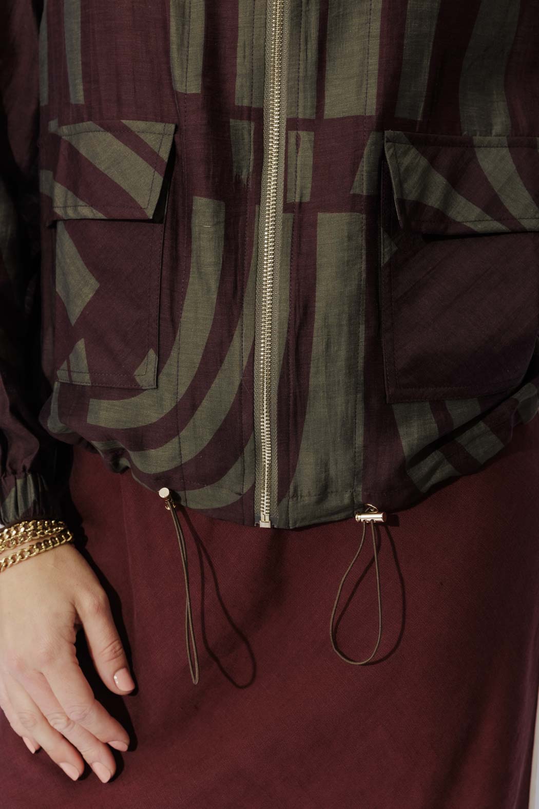 Plum Lyocell Bomber Jacket