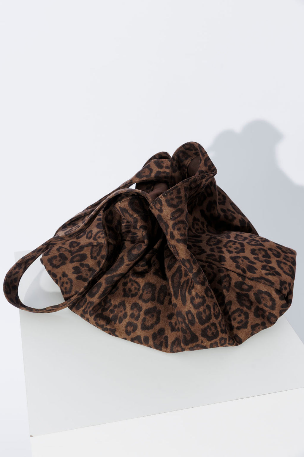 Leopard Vegan Suede Tote Bag