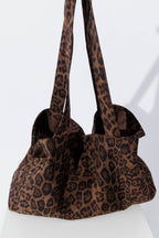 Leopard Vegan Suede Tote Bag