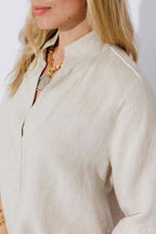 Oatmeal Washed Linen Blogger Shirt