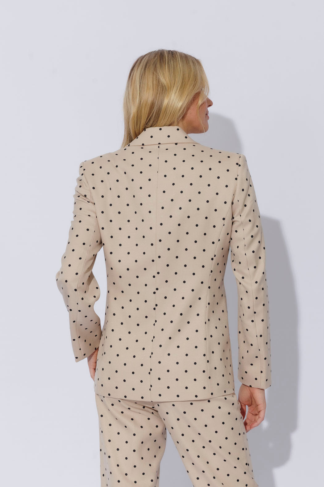 Beige Spot Tailored Blazer