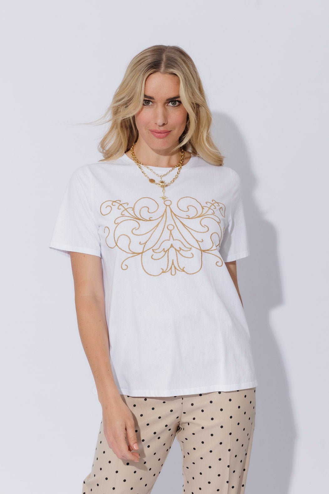 White Angel Embroidery T-Shirt