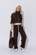 Chocolate Washed Linen Pocket Pant