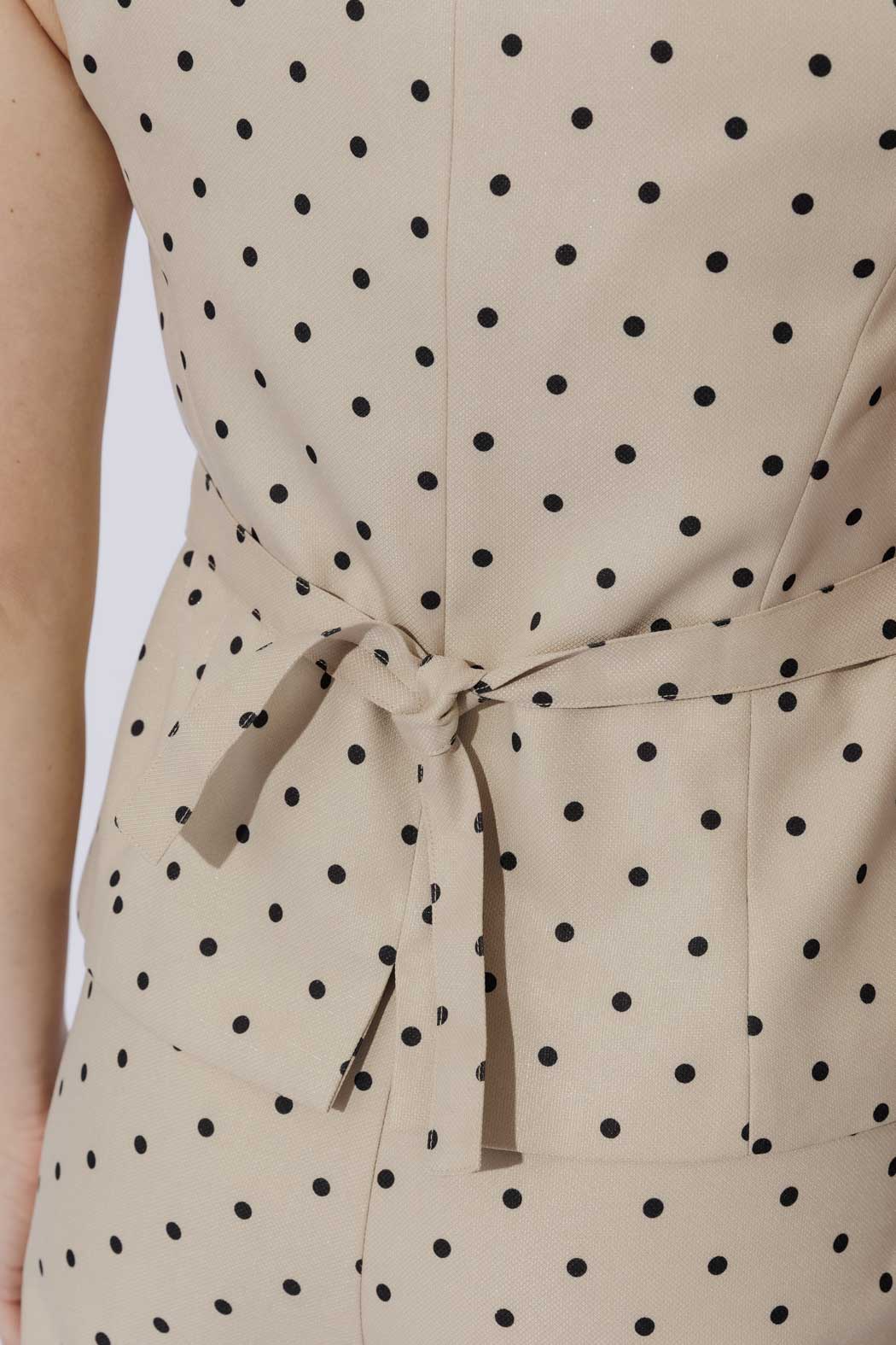Beige Spot Tailored Vest