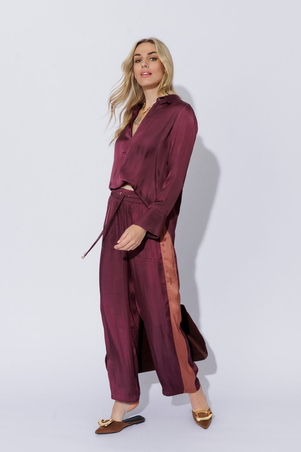 Cherry Glow Panel Pant