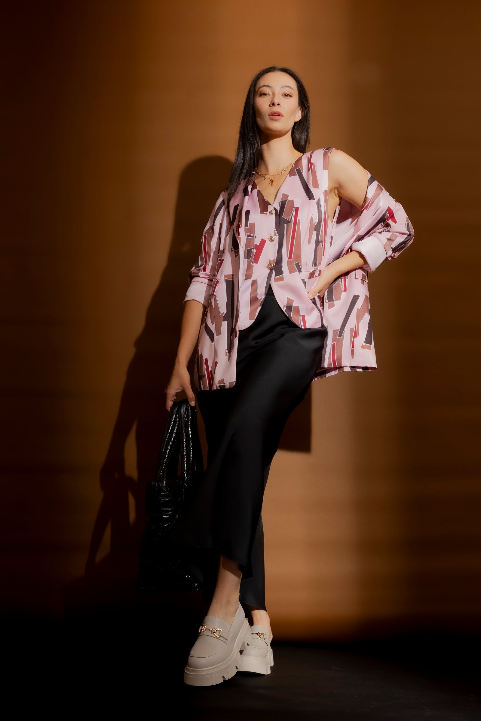 Pink Shapes Tailored Vest Pink Shapes