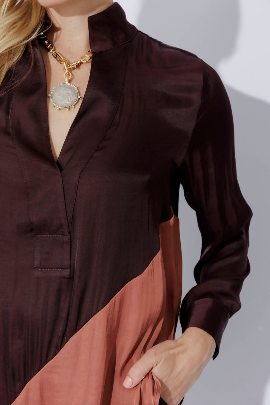 Chocolate Spliced Milan Blogger Shirt