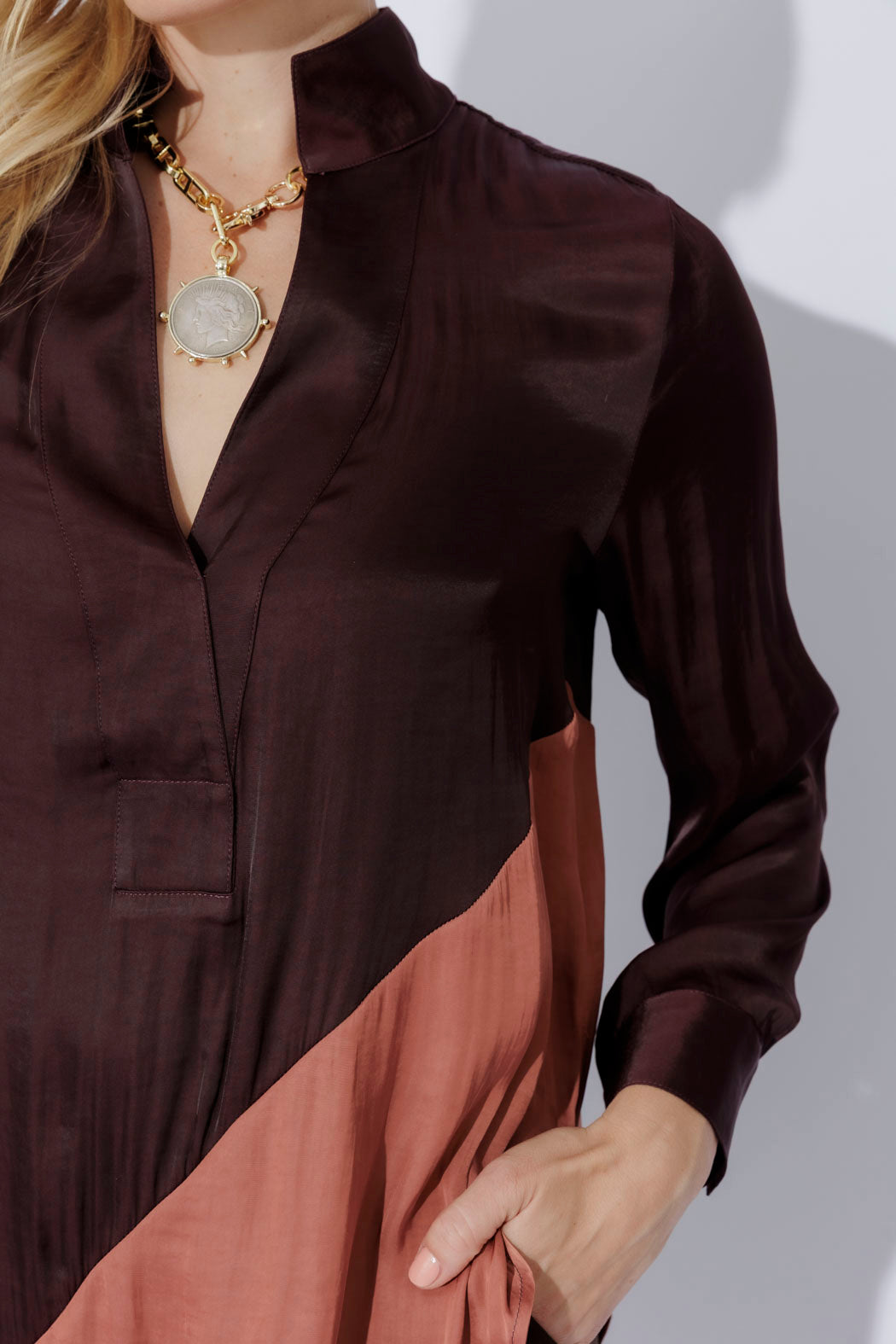 Chocolate Spliced Milan Blogger Shirt