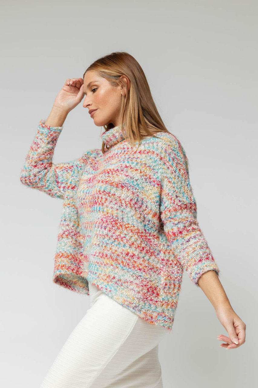 White Speckle Fluffy Crop Jumper