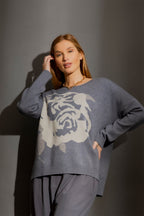 Grey Blossom Knit Grey S