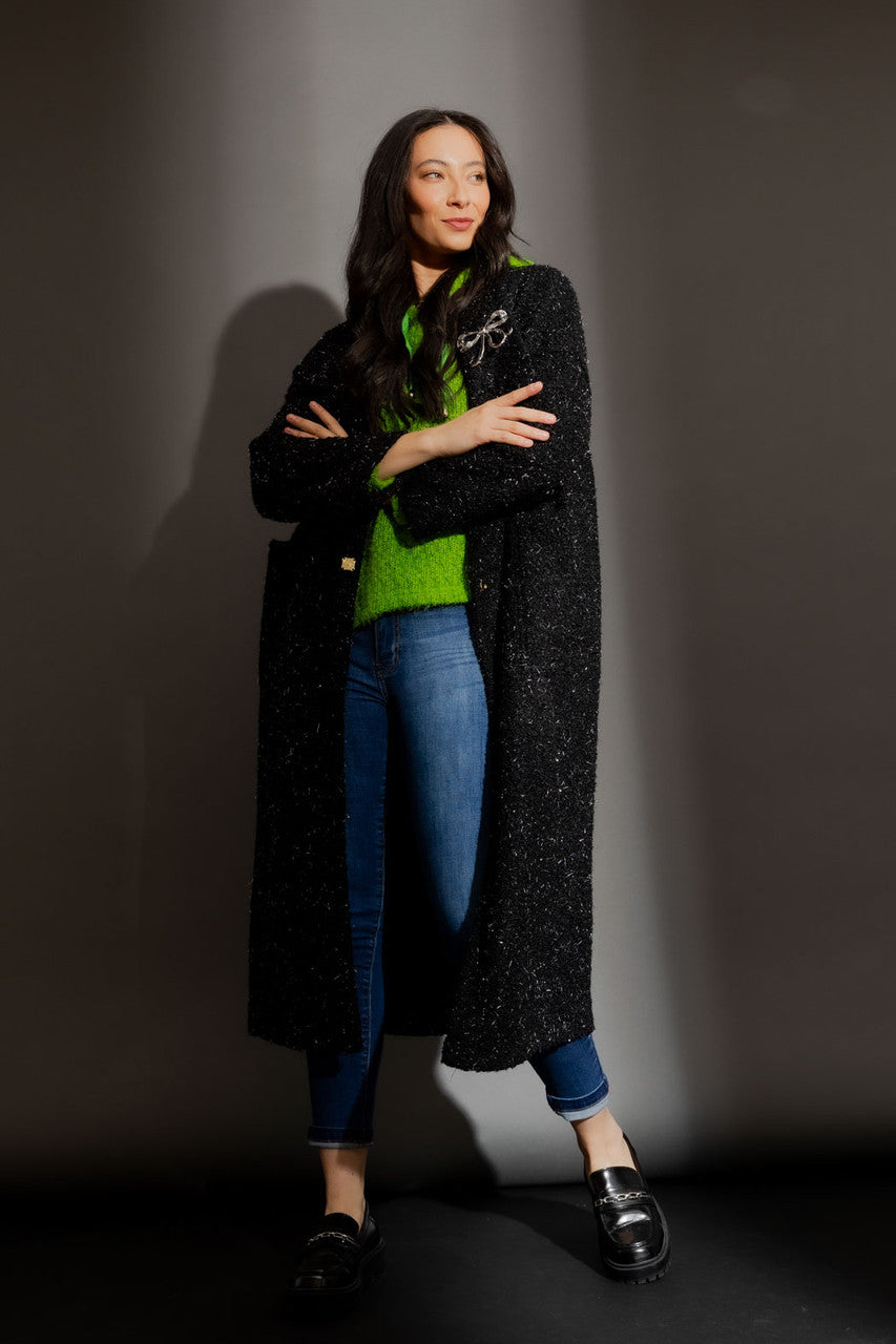 Black/Silver Cocoon Coat