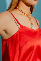 Red Silky Lily Cami