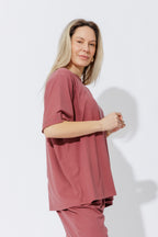 Rose Tencel Stud Tee