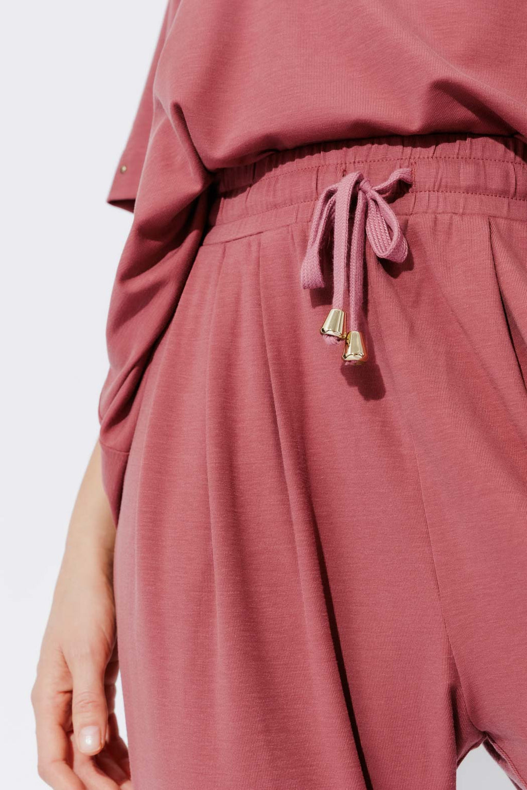 Rose Tencel Slouch Pant