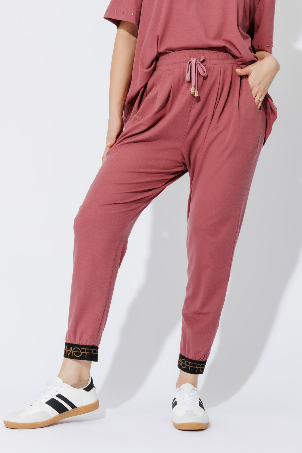 Rose Tencel Slouch Pant