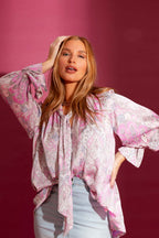 Pink Paisley Victoria Blouse