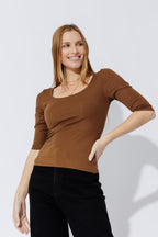 Brown Tencel Doubled Top